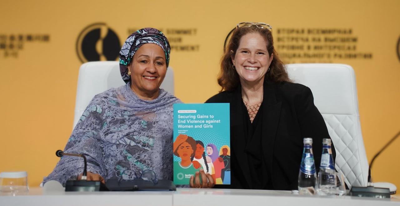UN DSG Amina J Mohammed and Global Coordinator Erin Kenny