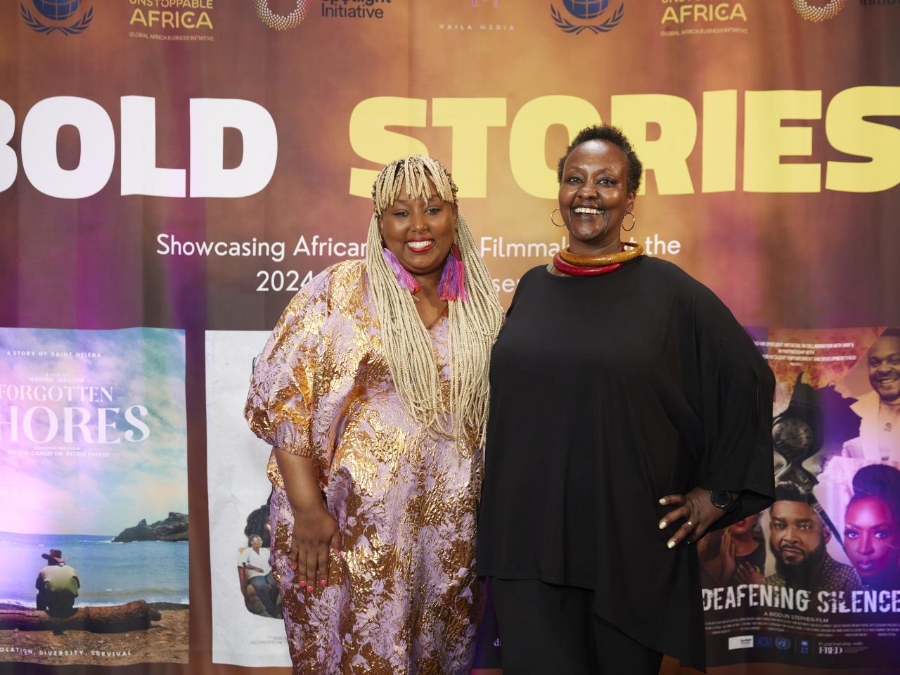 Filmmakers Cynthia Butare and Judy Kibinge. 