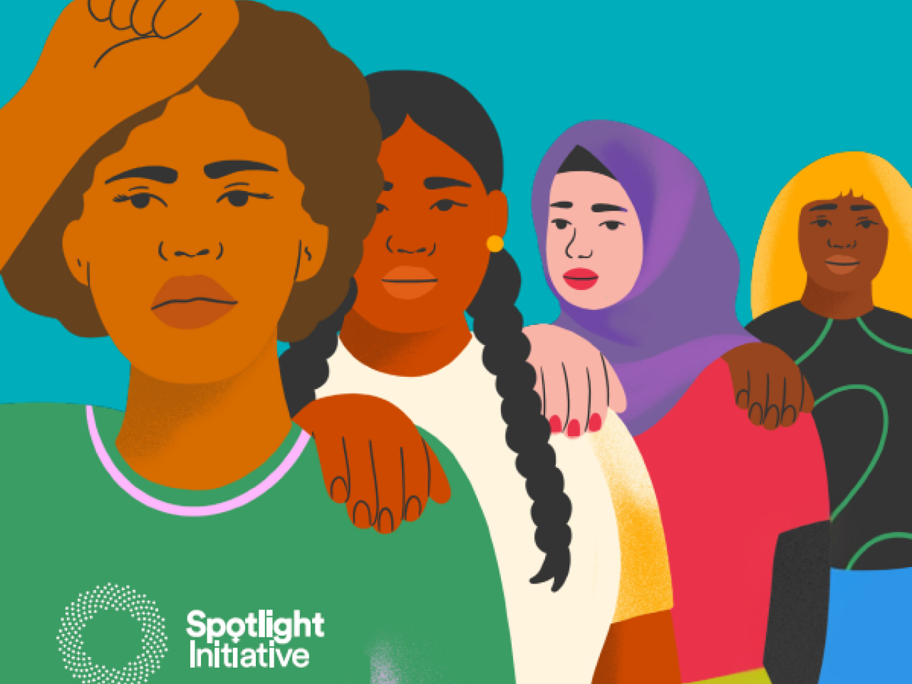 Beyond Progress: Securing gains to end violence against women and girls text above cover illustration of women and girls