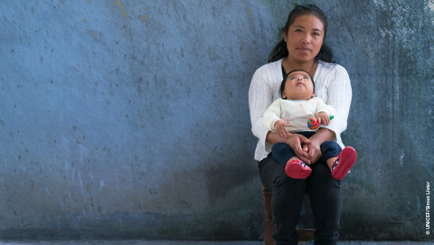 woman holding child