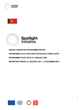 Spotlight Initiative Timor-Leste Report 2021 | Spotlight Initiative